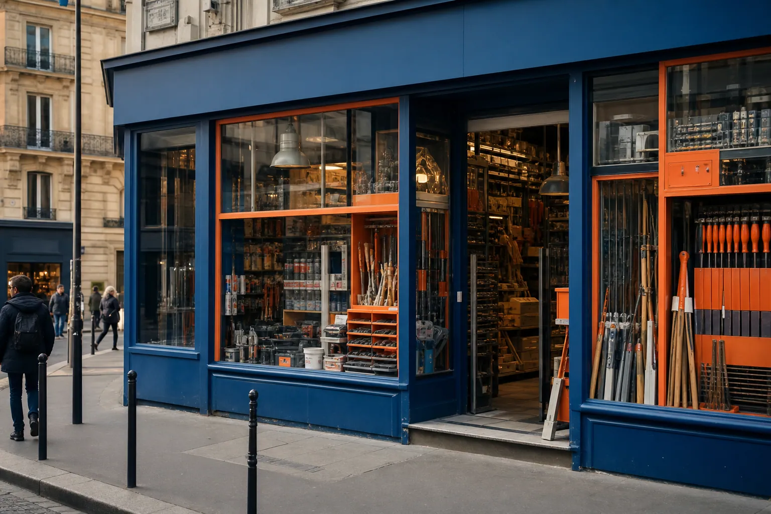 Façade d’un magasin de bricolage parisien près de la place de la Bastille